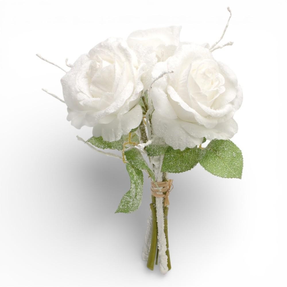 ROSE GHIACCIATE BIANCO X3 CM.33